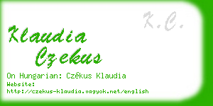klaudia czekus business card