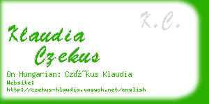 klaudia czekus business card